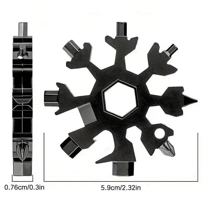Viral 18-in-1 Snowflake Multi-tool Stainless Steel Portable Wrench