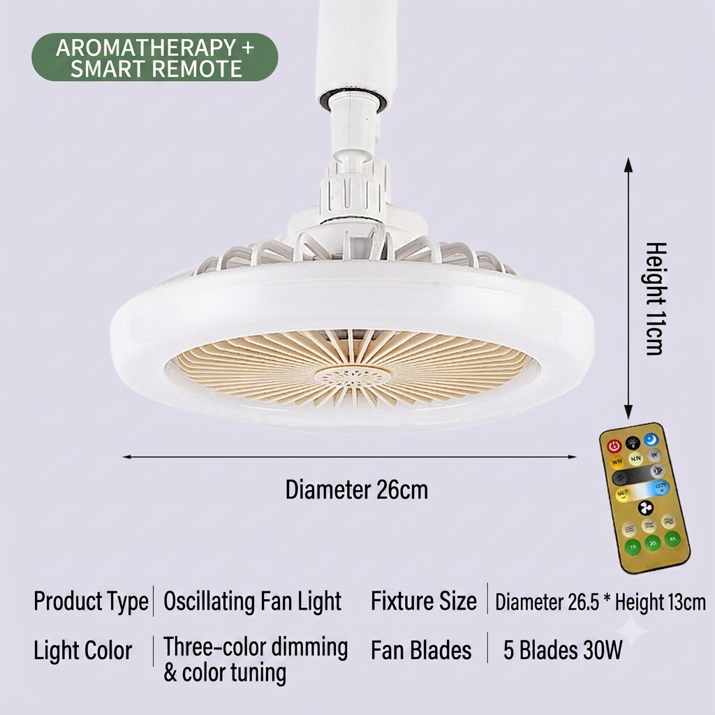 ❄️ Summer 50% Off ✨ Global Sales Exceed 1 Million ❄️ Remote Control Ceiling Fan with Light