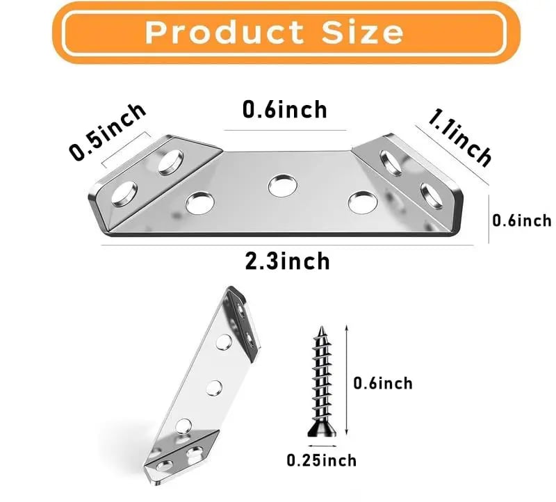 🔥Buy 3 Get 1 Free🎁Stainless Steel Angle Bracket, 90° Right Angle Support