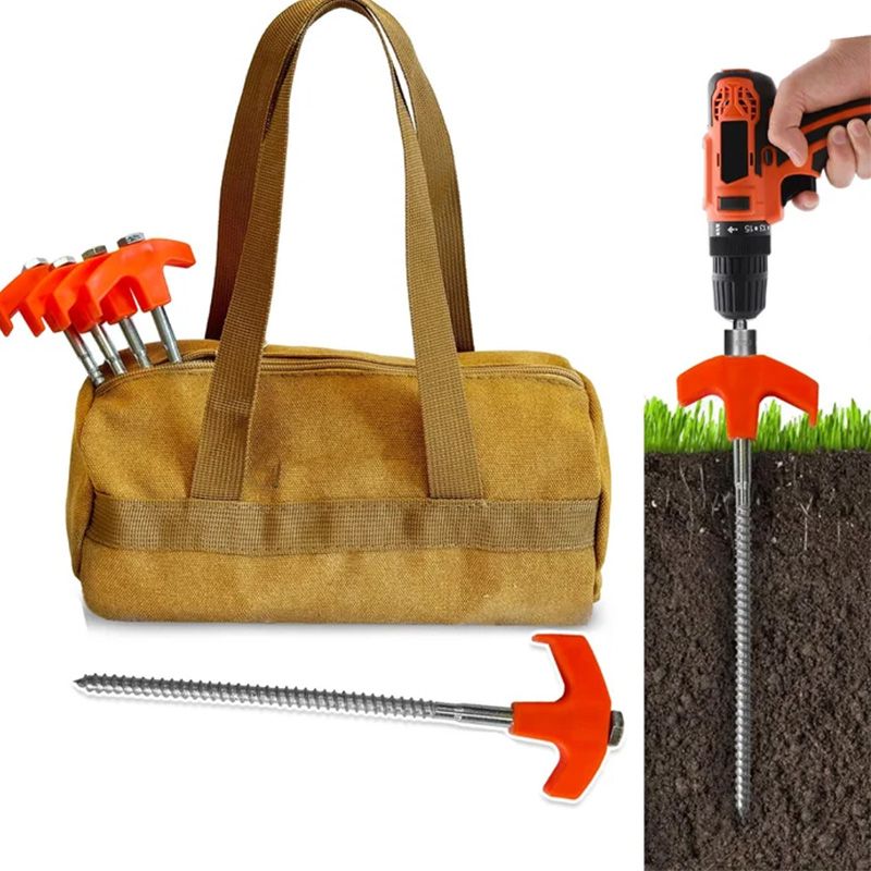 ✈️8" Screw-in Tent Stakes Ground Anchors（BUY 3GET 3 FREE）