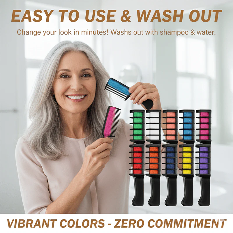 📢📢Buy3 Get 1 Free⏰Temporary Hair Dye Chalk Comb- Cruelty Free🪮
