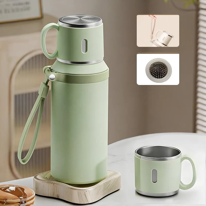 ⚡8K+ SOLD! 💥Stainless Steel Vacuum Insulated Bottle with Lidded Cup