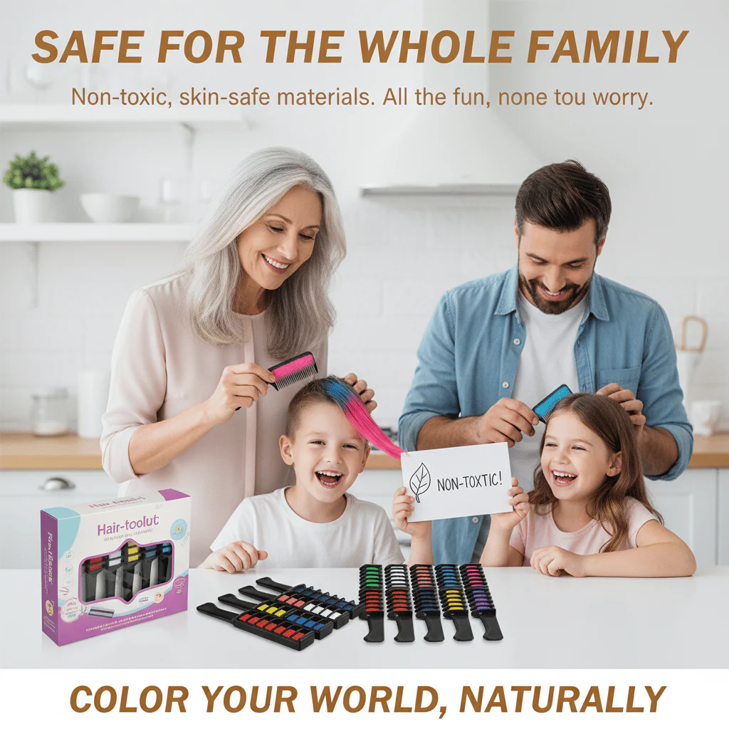 📢📢Buy3 Get 1 Free⏰Temporary Hair Dye Chalk Comb- Cruelty Free🪮