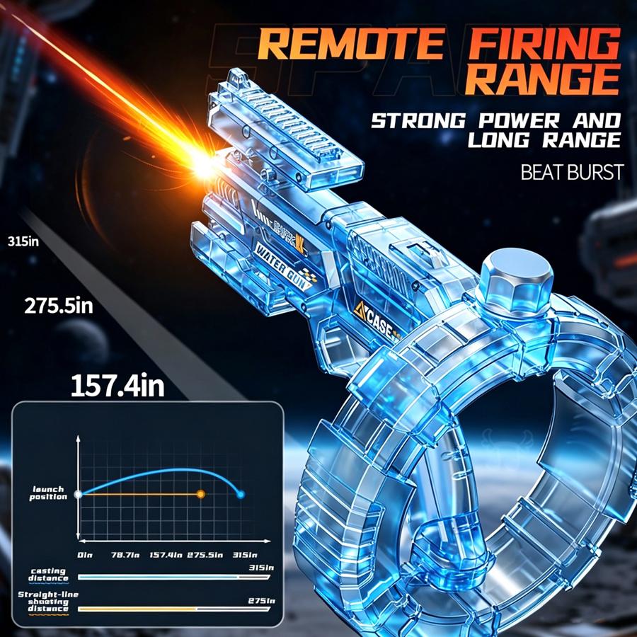 LED Electric Water Blaster – High-Pressure Automatic Water Gun for Outdoor Summer Fun