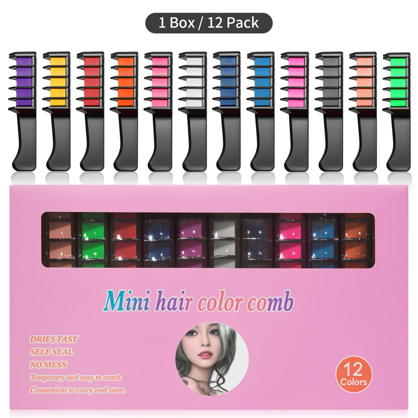 📢📢Buy3 Get 1 Free⏰Temporary Hair Dye Chalk Comb- Cruelty Free🪮