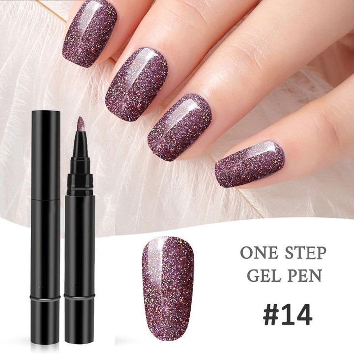 💅⭐Limited Time Buy 1 Get 1 Free! ✨One Step Nail Gel Pen🎨Free handheld mini UV nail lamp💡