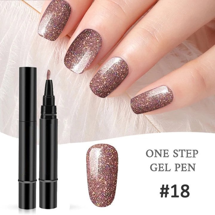 💅⭐Limited Time Buy 1 Get 1 Free! ✨One Step Nail Gel Pen🎨Free handheld mini UV nail lamp💡