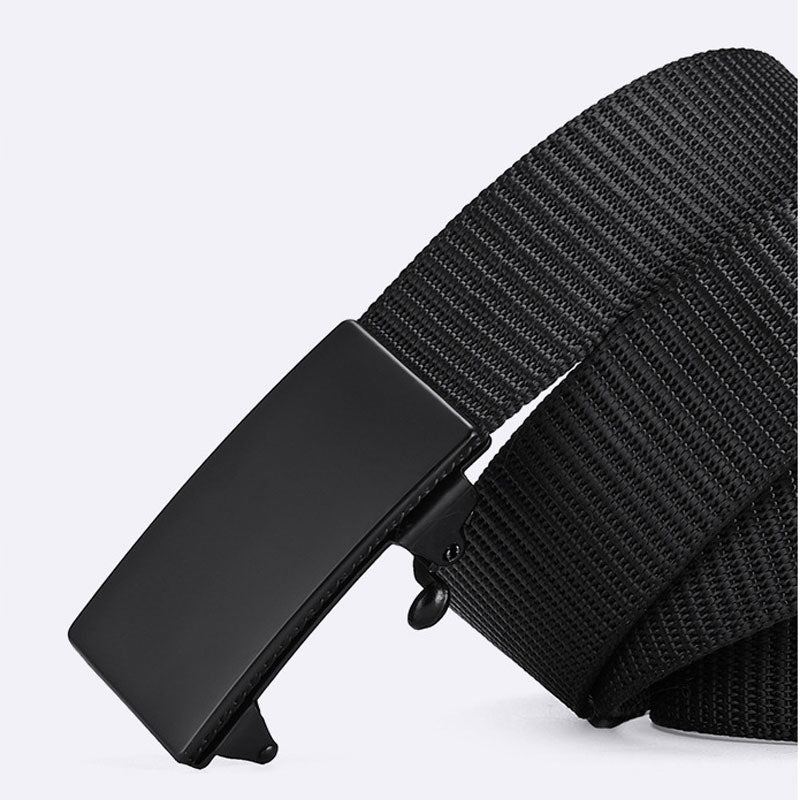 ForgeGear Retro Canvas Tactical Belt – Automatic Alloy Buckle ForgeGear