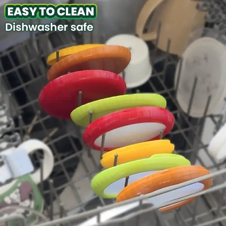 FridgePod™ Universal Silicone Food Savers - Set of 4 Airtight Stretch Pods for Half-Cut Produce, BPA-Free & Reusable