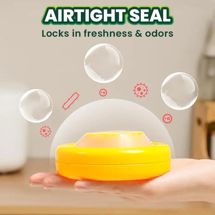 FridgePod™ Universal Silicone Food Savers - Set of 4 Airtight Stretch Pods for Half-Cut Produce, BPA-Free & Reusable