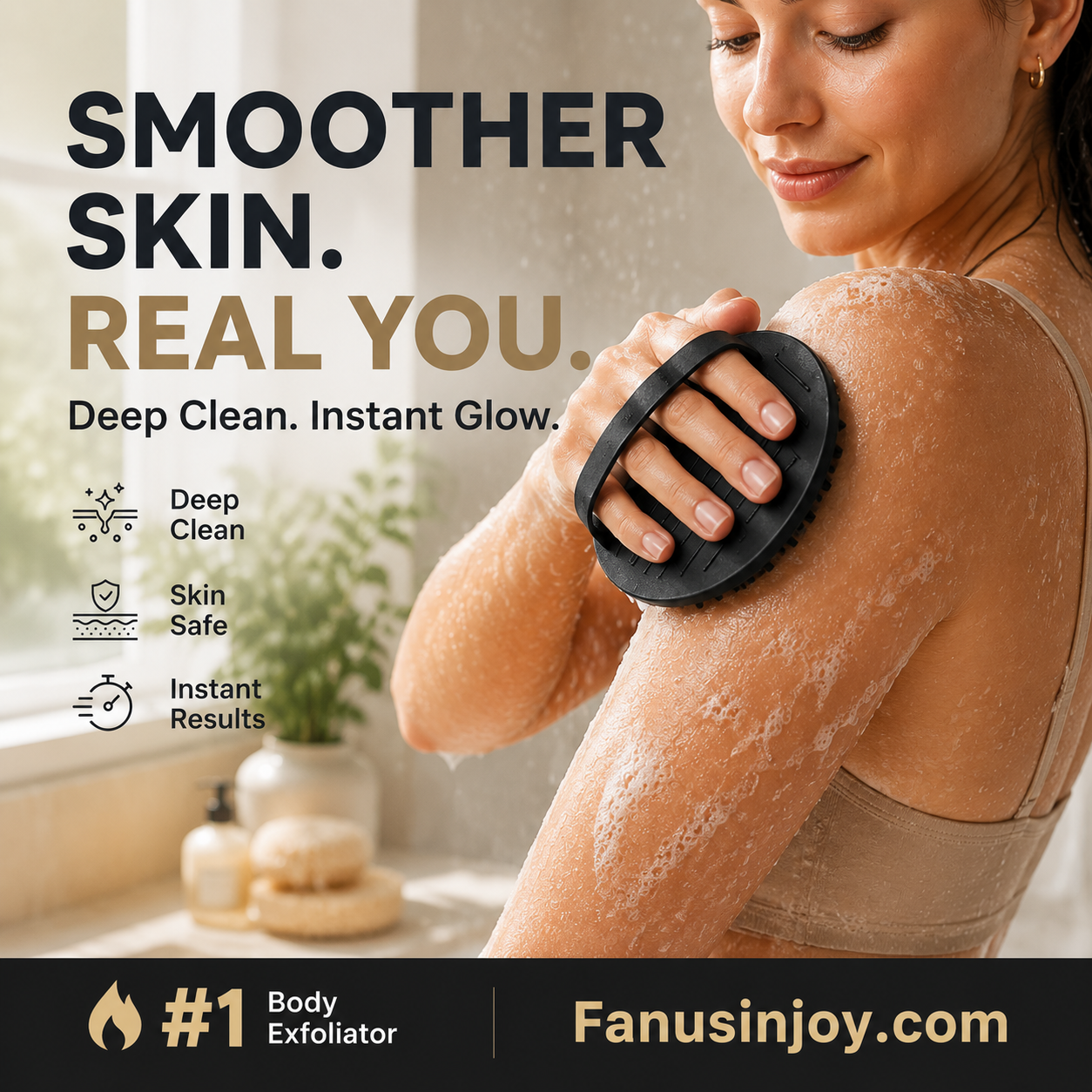 💃The secret to the smooth skin of female celebrities！Deep Exfoliating Bath Scrubber