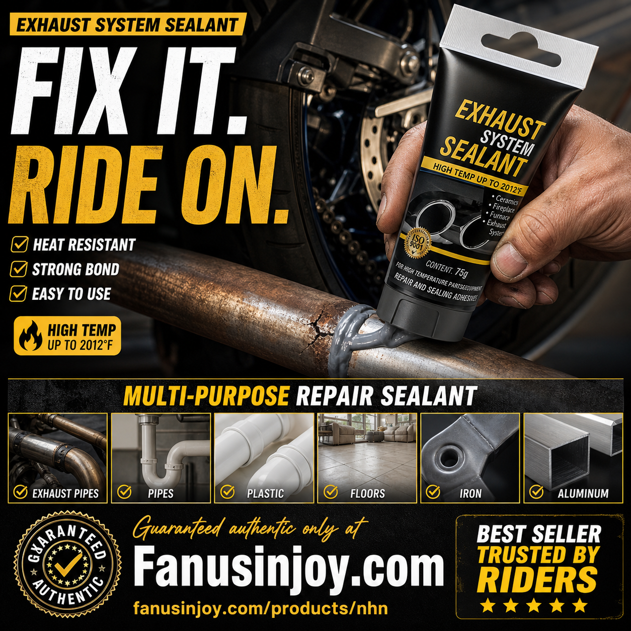 🎉✨Buy 3 Get 1 Free Limited Offer！🛠All-purpose repair！High Temperature Exhaust Repair Sealant