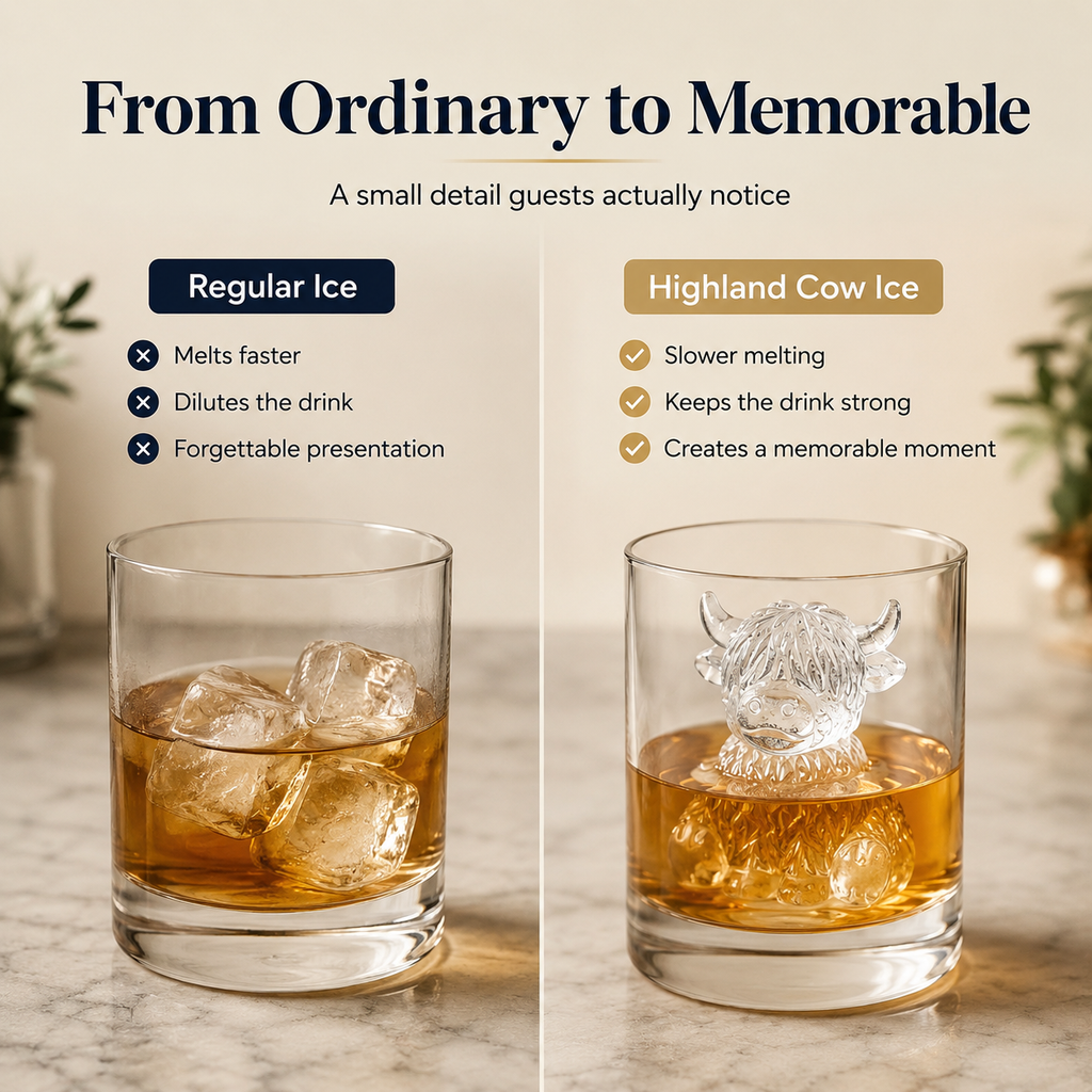 🐮 Last Day Deal - Highland Cow Ice Cube Mold for Drinks & Gifts