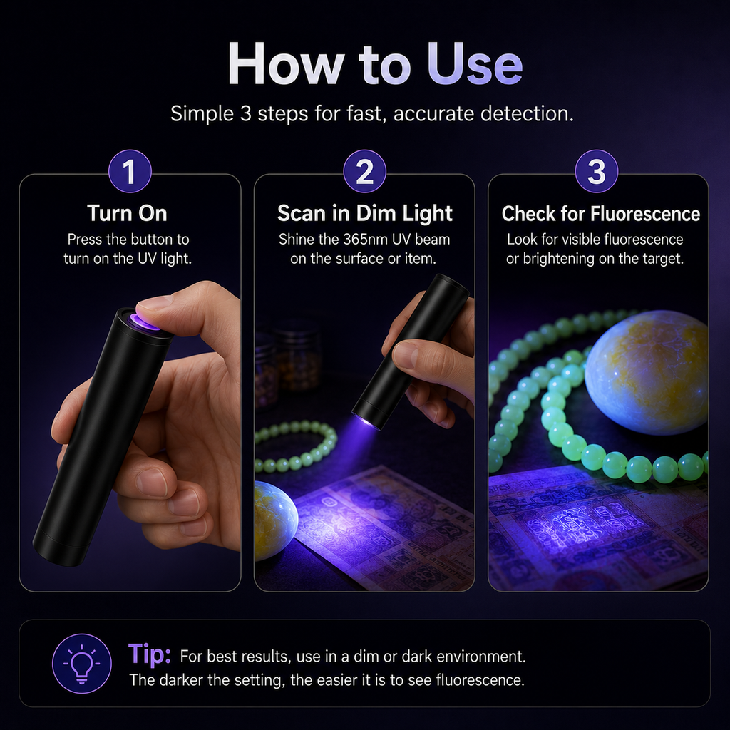 🥦UV Black Light Flashlight for Vegetable Inspection