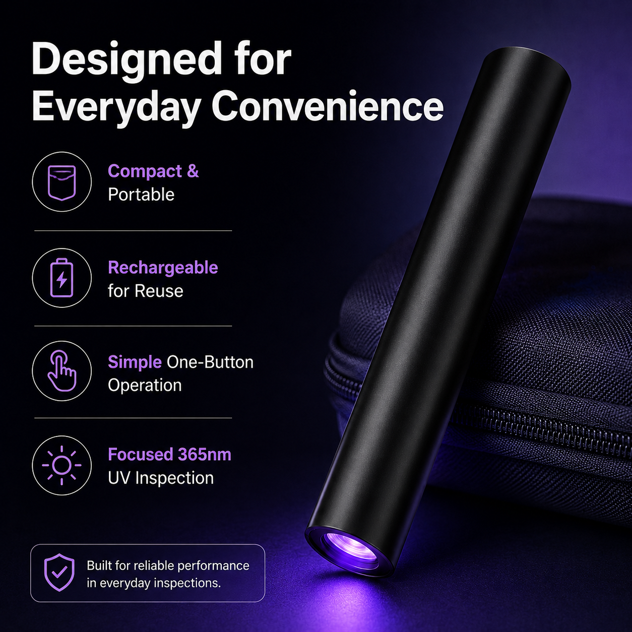 🥦UV Black Light Flashlight for Vegetable Inspection