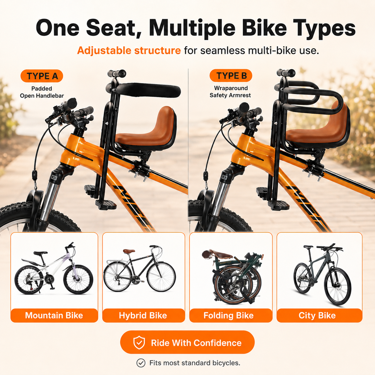 🚲 Front-Mounted Kids Bike Seat 👶 | Safer, Closer & More Fun Family Rides