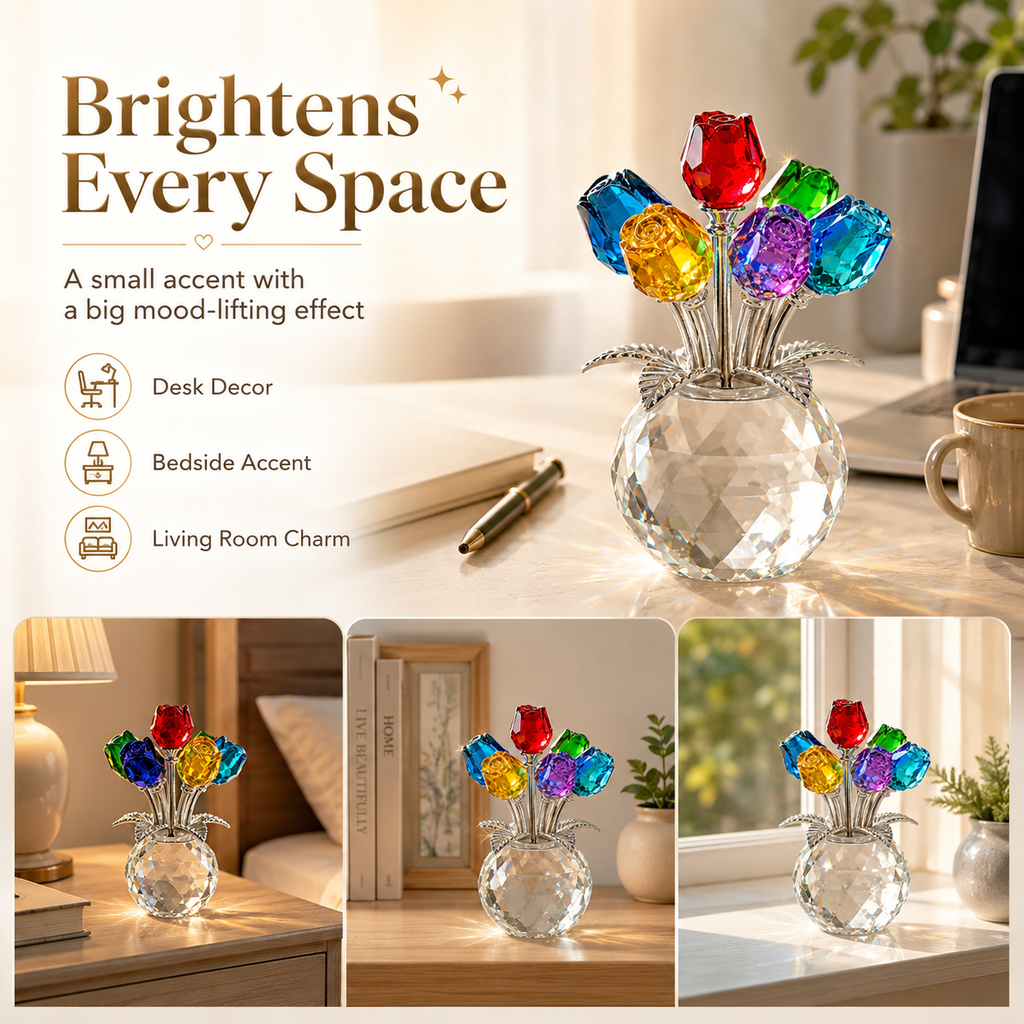 💐 Crystal Tulip Bouquet – A Sparkling Forever Gift That Never Fades ✨