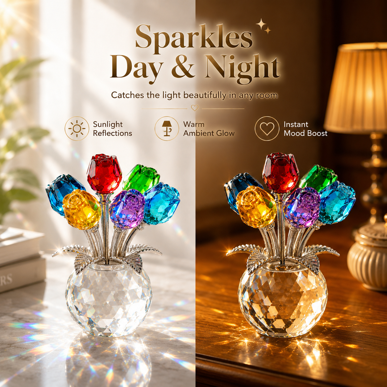 💐 Crystal Tulip Bouquet – A Sparkling Forever Gift That Never Fades ✨