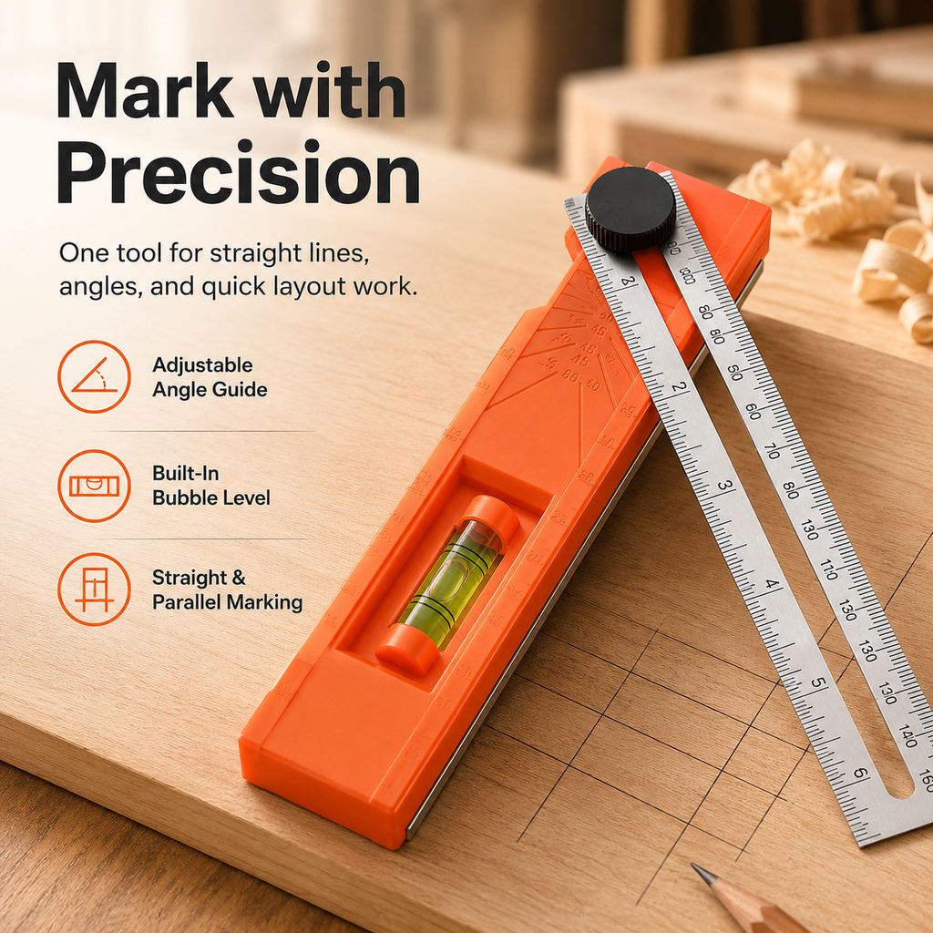 📏Multifunctional marking level ruler🔥