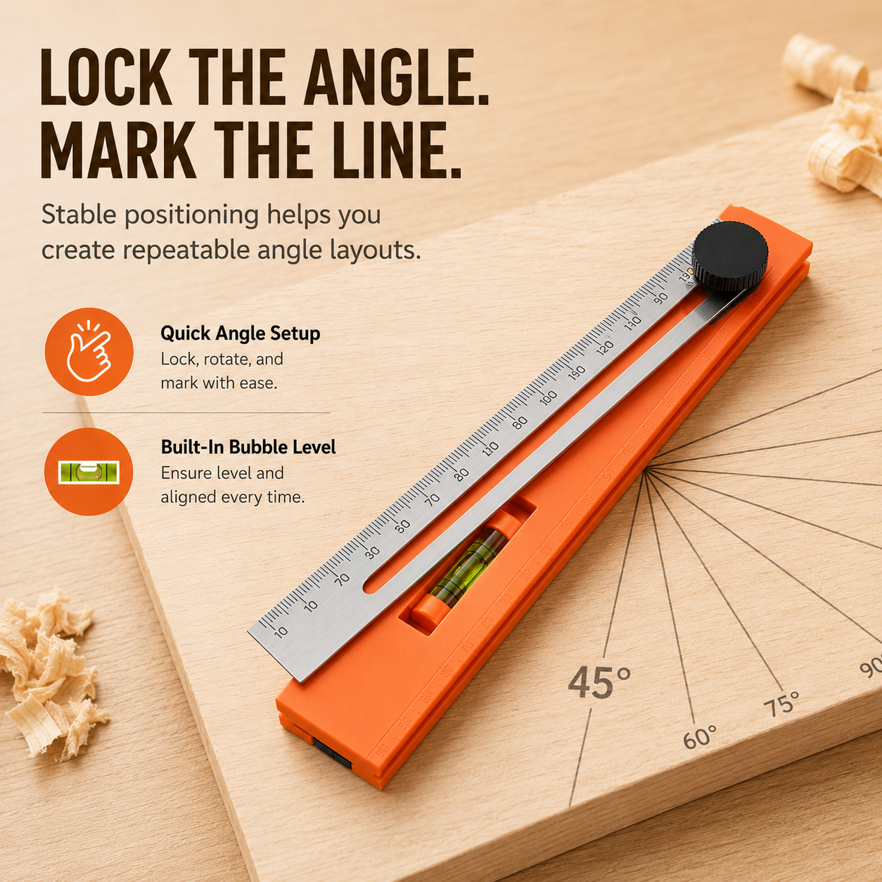 📏Multifunctional marking level ruler🔥
