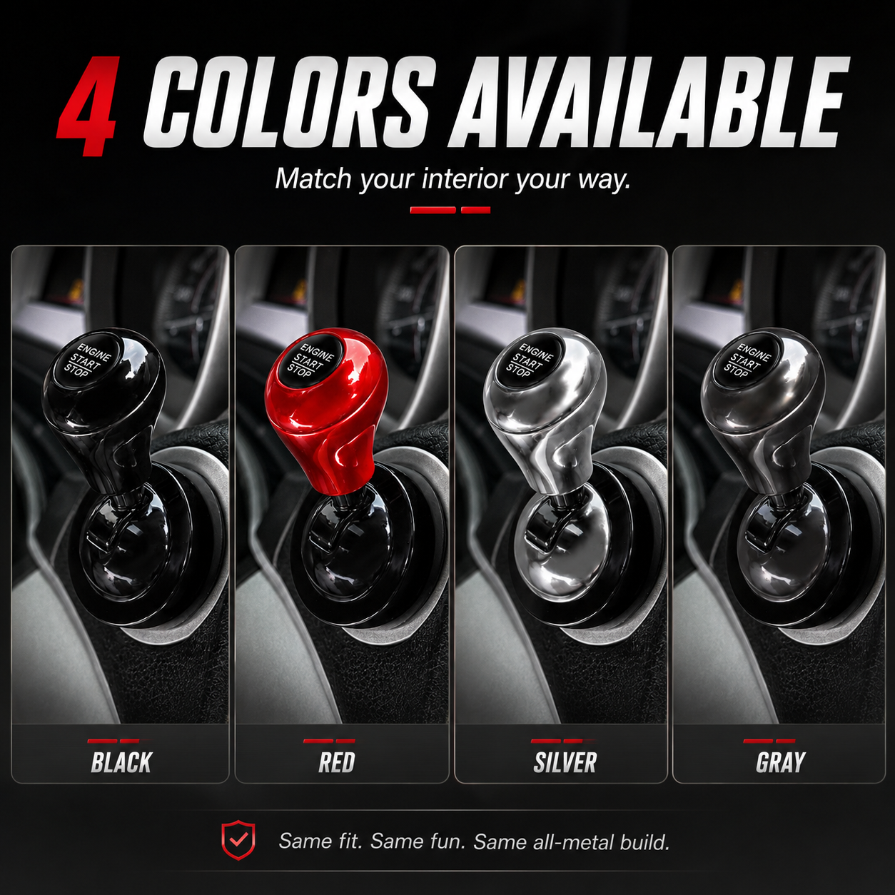 One-Touch Start Lever™ – Turn Your Push-Start Button Into a Fun, Sporty Metal Ignition Switch 🚗