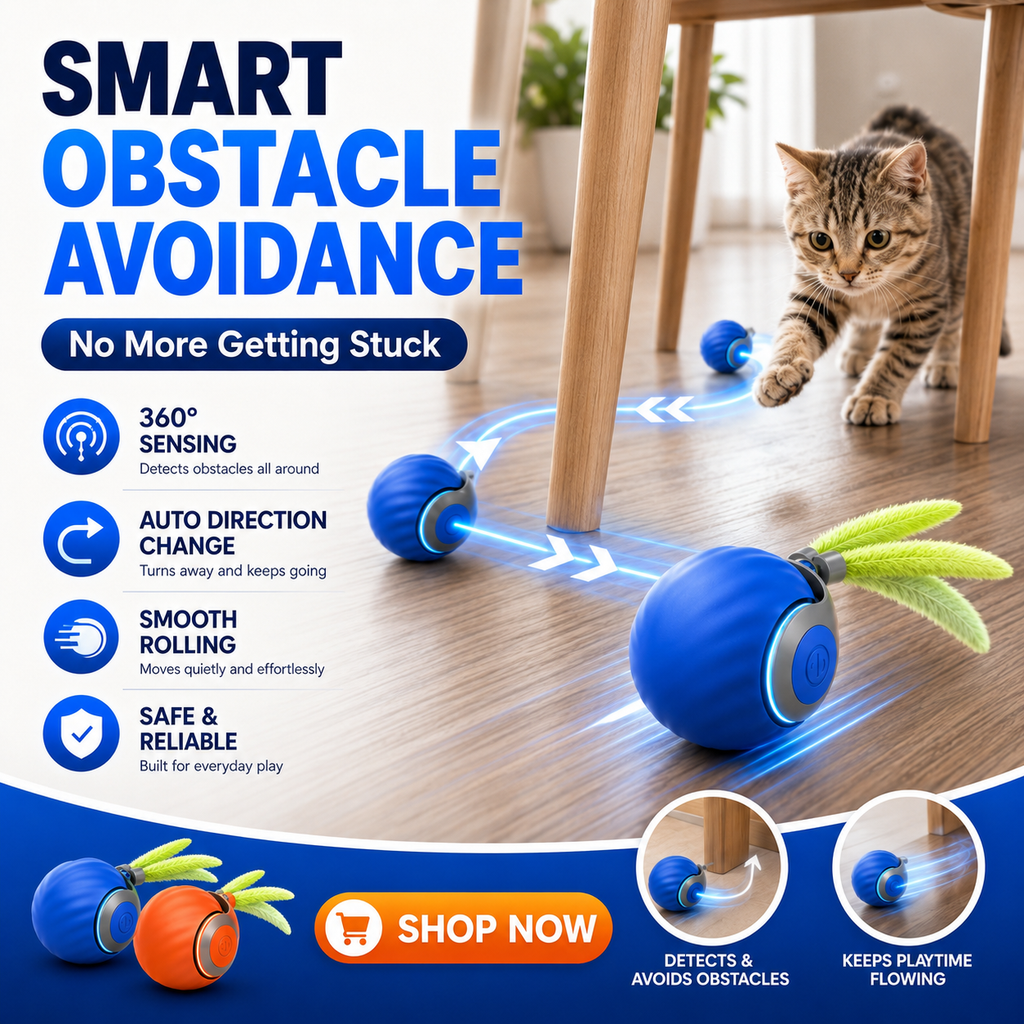🐱🐾Smart Interactive Cat Ball – Beat Boredom, Burn Energy & Keep Your Cat Moving ⚡