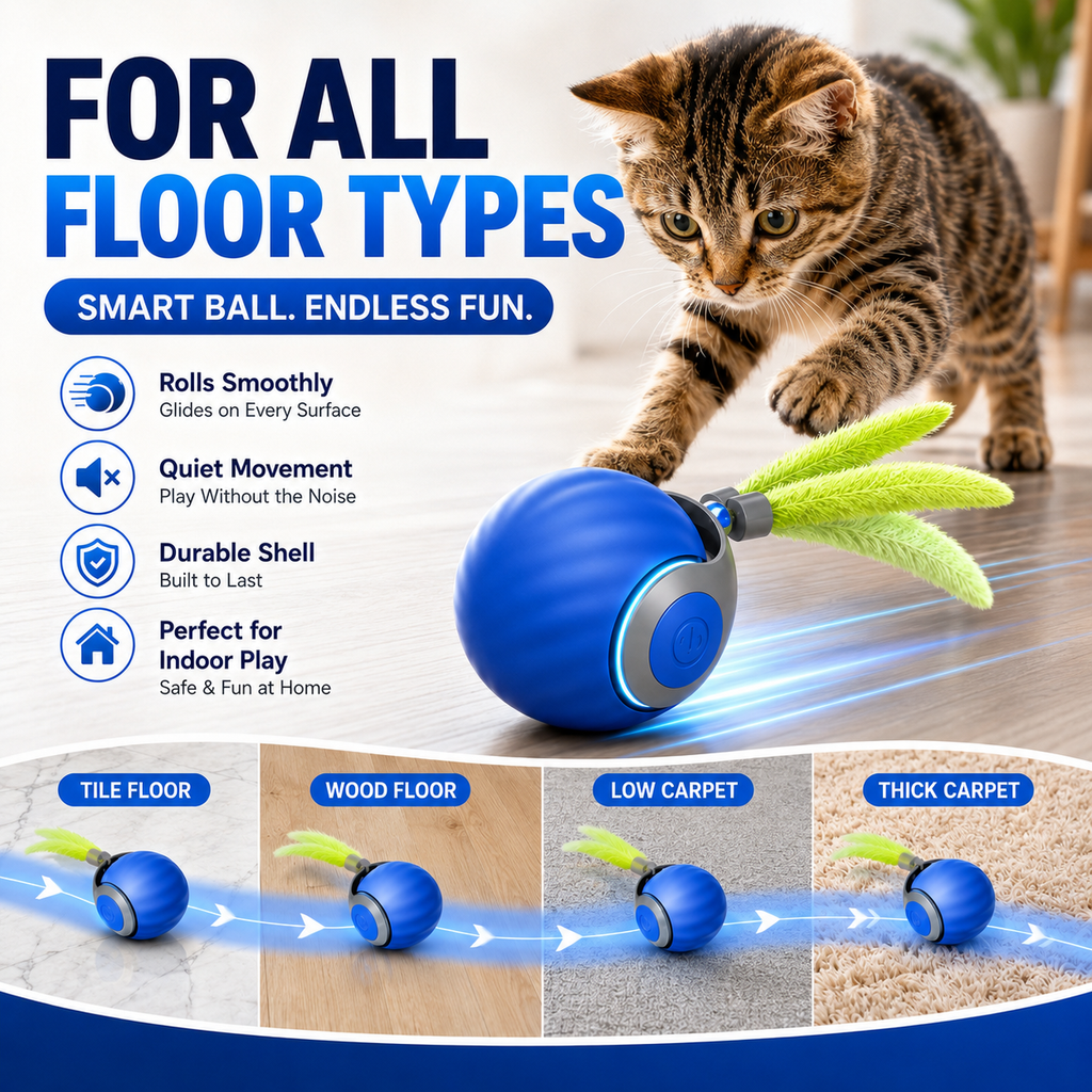 🐱🐾Smart Interactive Cat Ball – Beat Boredom, Burn Energy & Keep Your Cat Moving ⚡