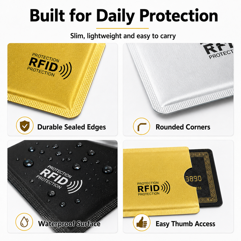 RFID Blocking Card Sleeves – Protect Your Cards from Contactless Skimming💳