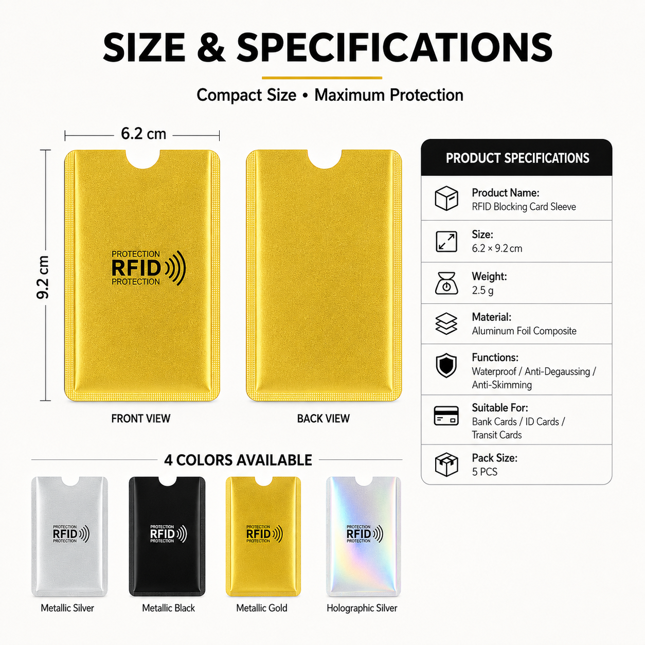RFID Blocking Card Sleeves – Protect Your Cards from Contactless Skimming💳