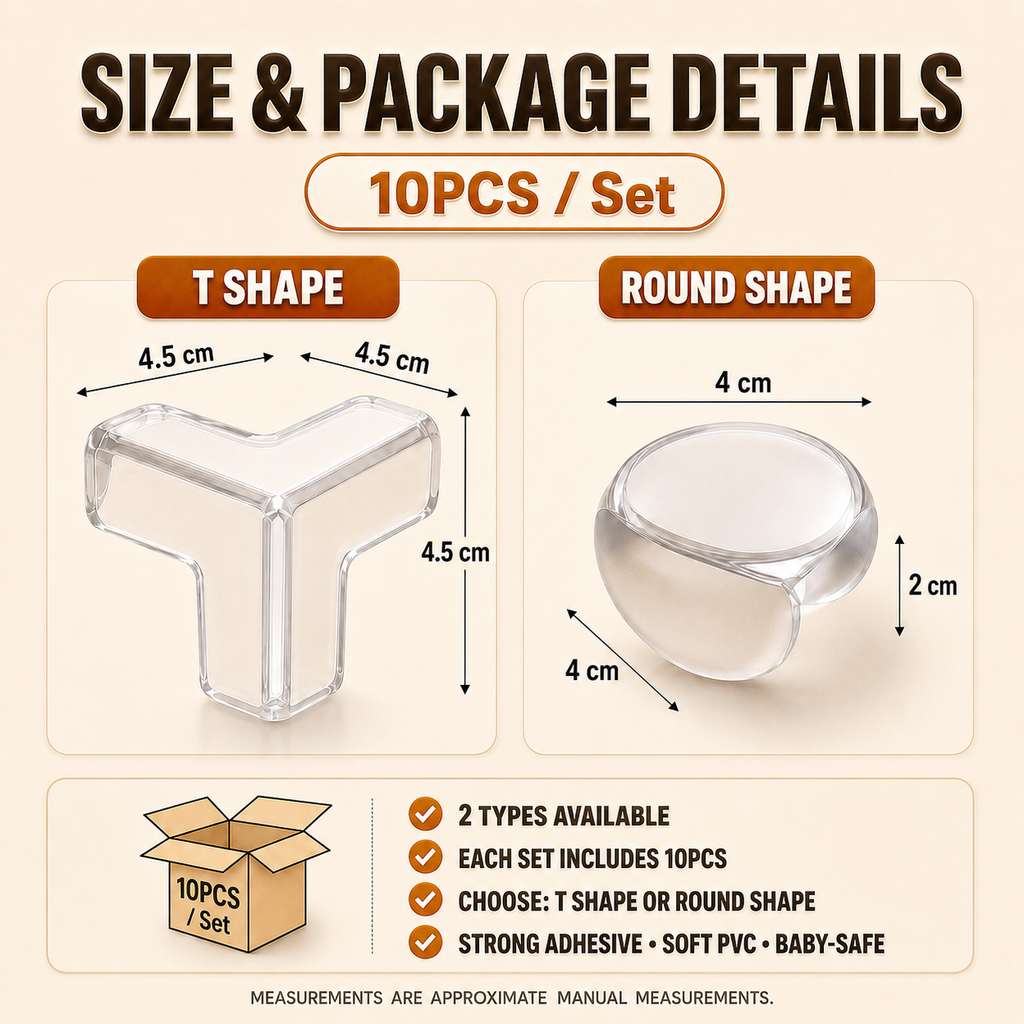 Baby-Proof Every Sharp Corner™ – 10PCS Crystal-Clear Corner Protectors🛡️