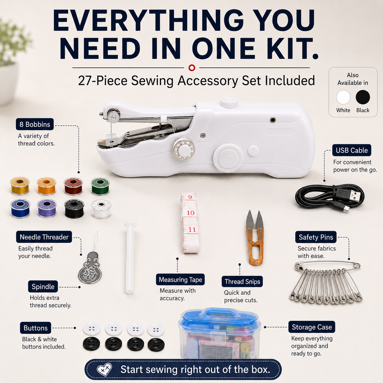 🧵Portable Mini Electric Sewing Machine – Quick Clothing Repairs Anytime, Anywhere