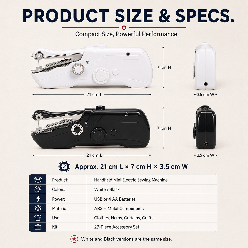 🧵Portable Mini Electric Sewing Machine – Quick Clothing Repairs Anytime, Anywhere