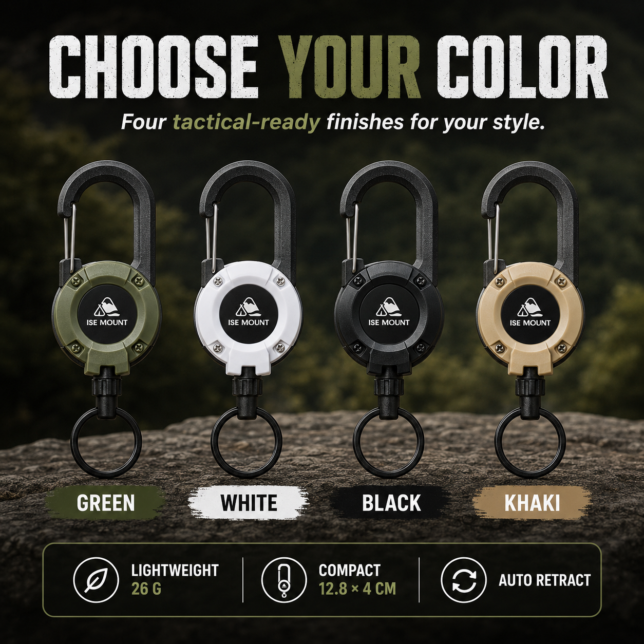 🔒 Tactical Auto-Retract Gear Clip – Keep Keys, Phone & Tools Secure & Within Reach