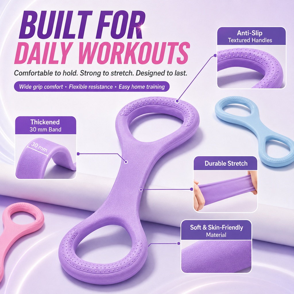 💪 Figure-8 Resistance Band — Tone Your Back, Shoulders & Arms Anywhere & Feel Confident✨