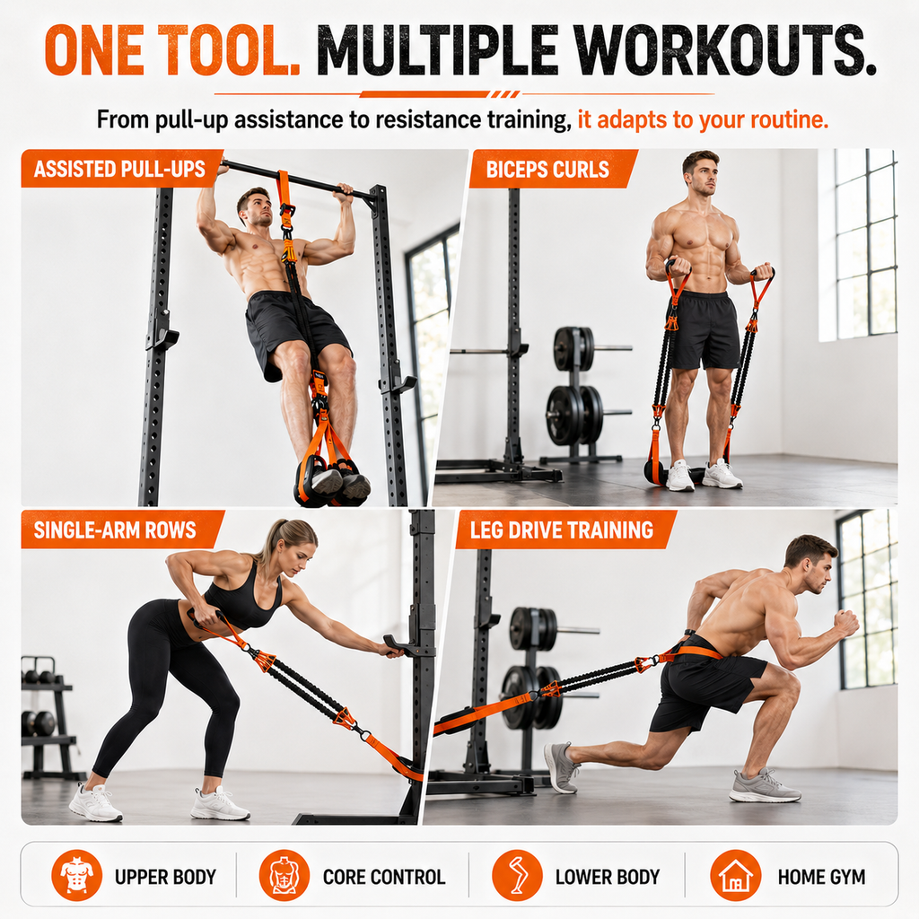 Master Pull-Ups Faster — Adjustable Assistance for Every Level 💪