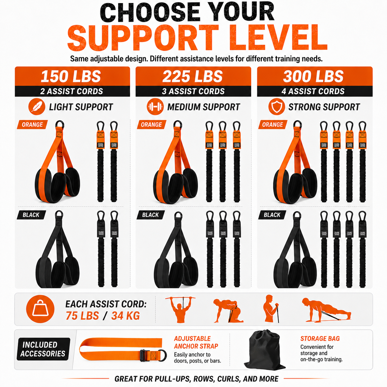 Master Pull-Ups Faster — Adjustable Assistance for Every Level 💪
