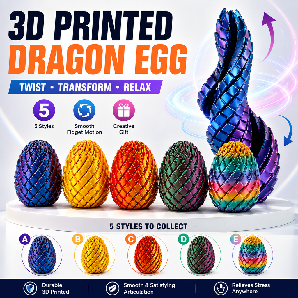 🐉 TwistMorph 3D Dragon Egg — Twist, Transform & Relax in Seconds ✨