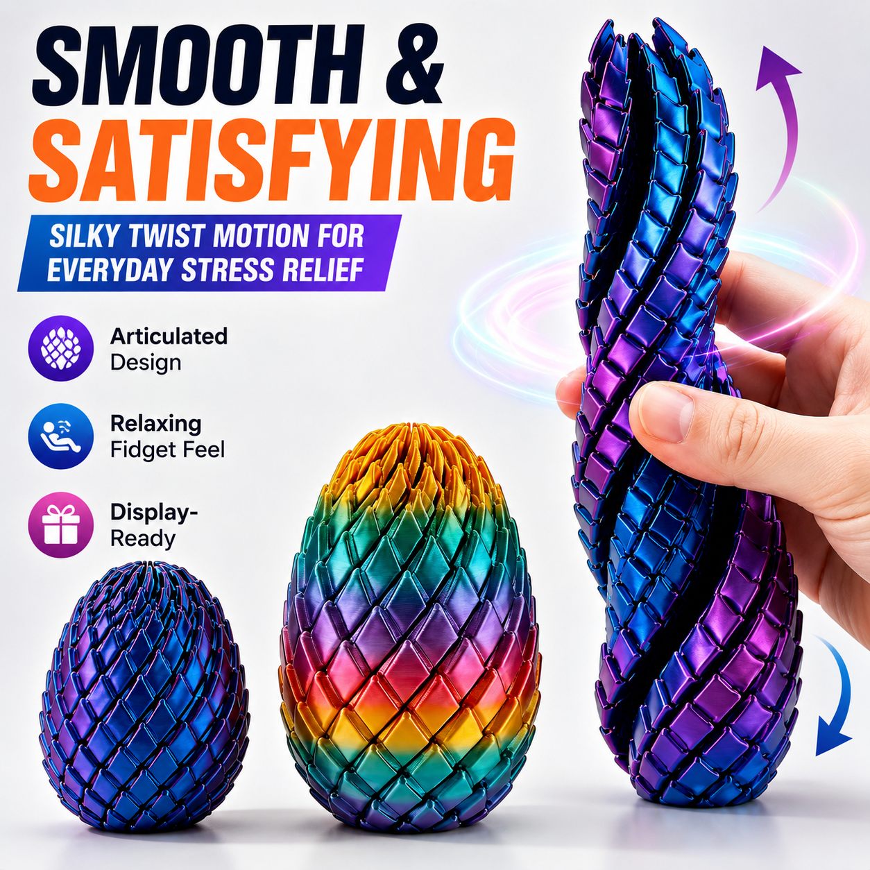 🐉 TwistMorph 3D Dragon Egg — Twist, Transform & Relax in Seconds ✨
