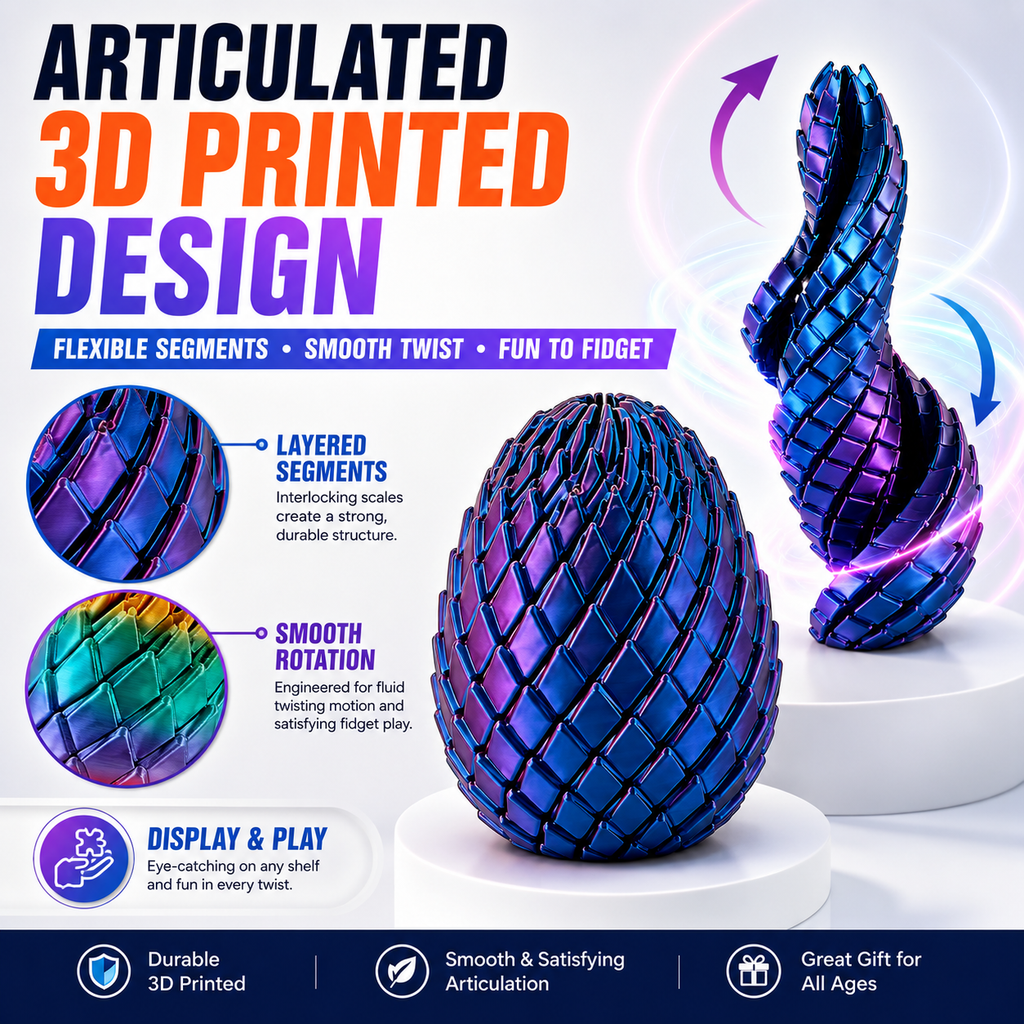 🐉 TwistMorph 3D Dragon Egg — Twist, Transform & Relax in Seconds ✨