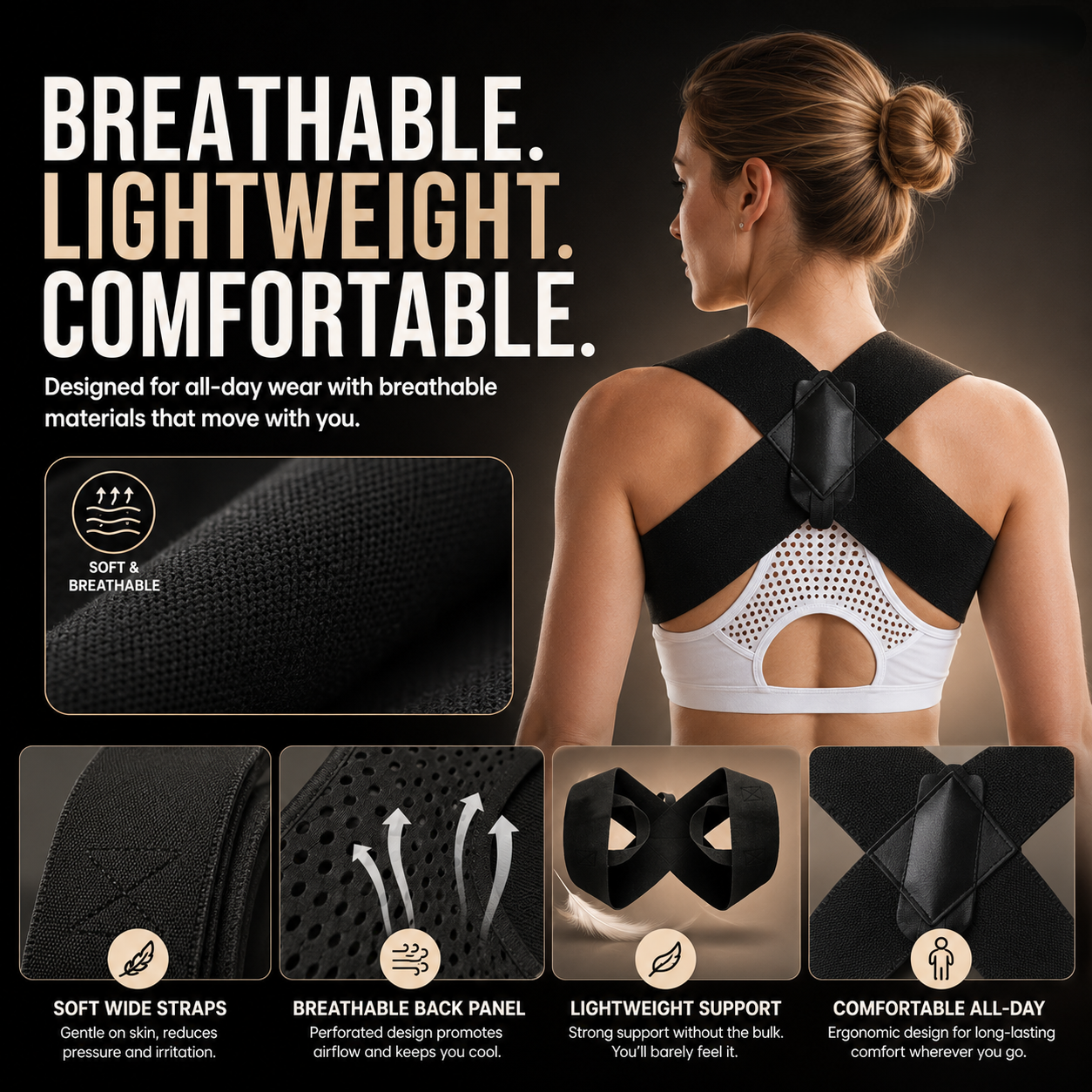 Posture Corrector Shoulder Brace – Open Shoulders, Stand Taller & Feel Confident✨