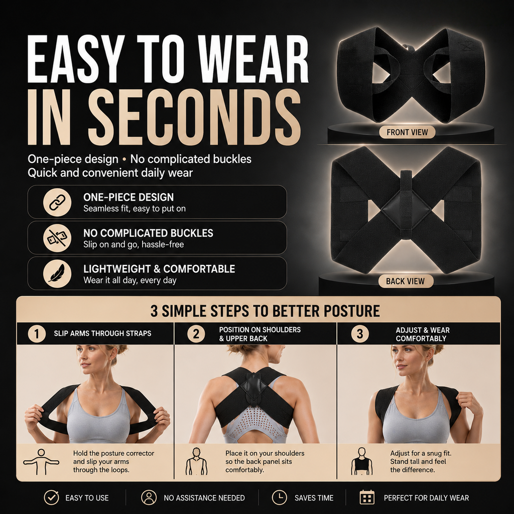 Posture Corrector Shoulder Brace – Open Shoulders, Stand Taller & Feel Confident✨