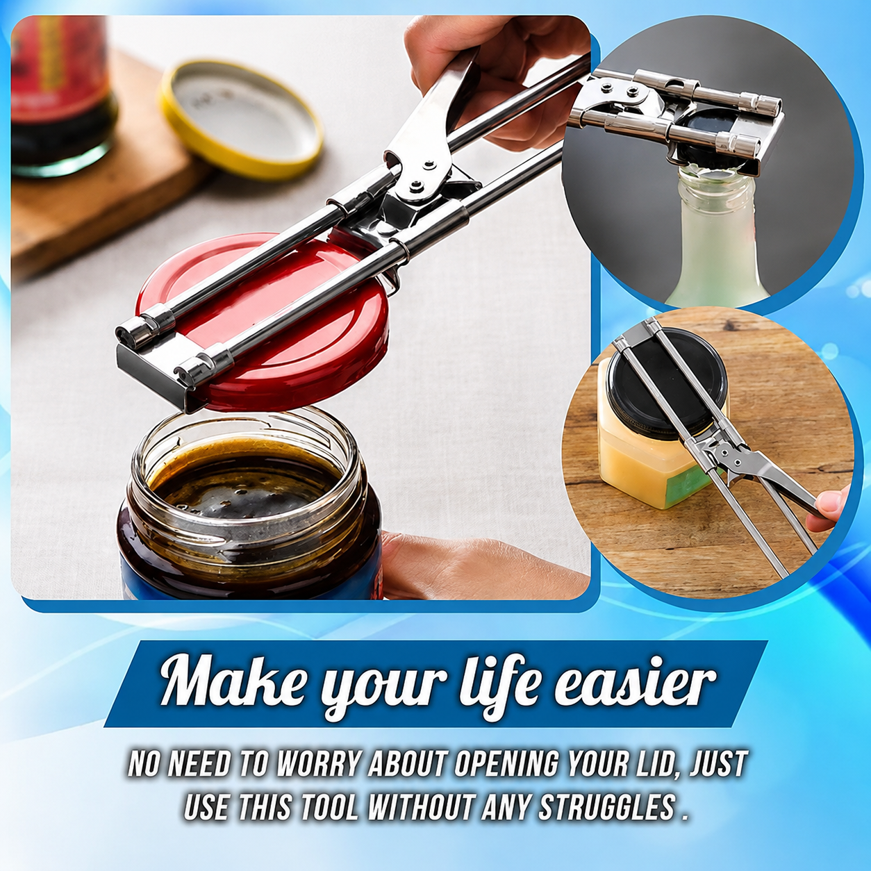 🔥Adjustable Multifunctional Stainless Steel Can Opener