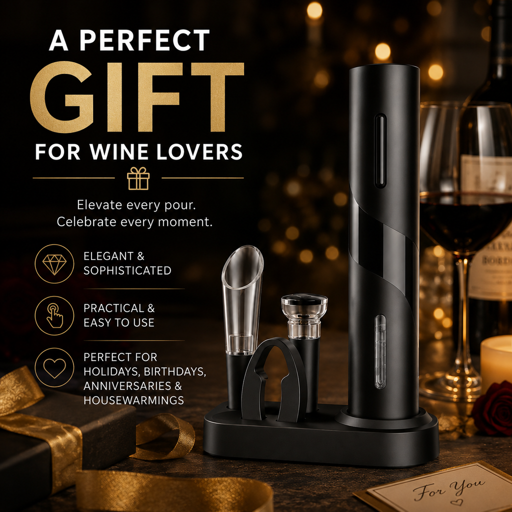 🍷Automatic Electric Wine Opener Set – Open, Pour & Preserve