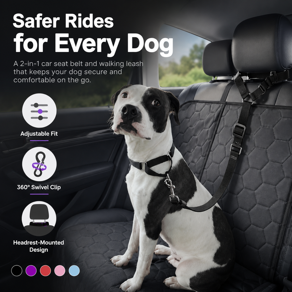 RideSafe™ 2-in-1 Dog Car Seat Belt & Walking Leash🐶🐾
