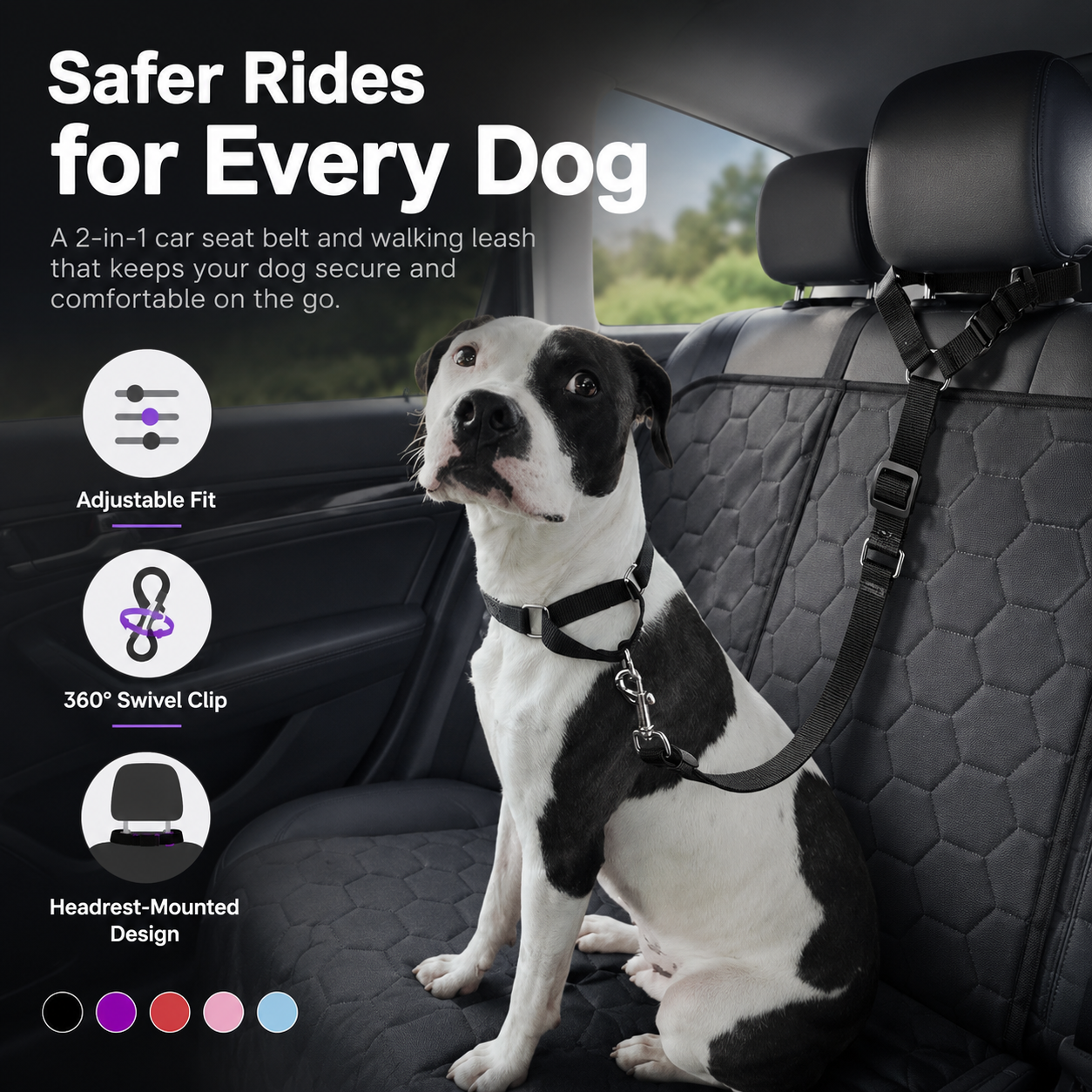 RideSafe™ 2-in-1 Dog Car Seat Belt & Walking Leash🐶🐾