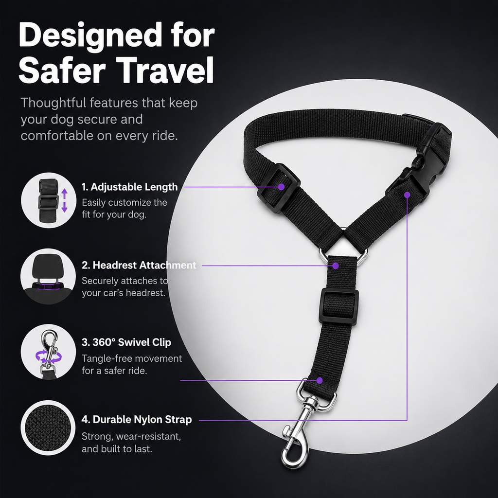 RideSafe™ 2-in-1 Dog Car Seat Belt & Walking Leash🐶🐾
