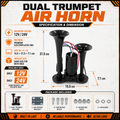 📣 ThunderBlast Dual Trumpet Air Horn — Ultra-Loud 12V/24V Power for Cars, Trucks & Motorcycles