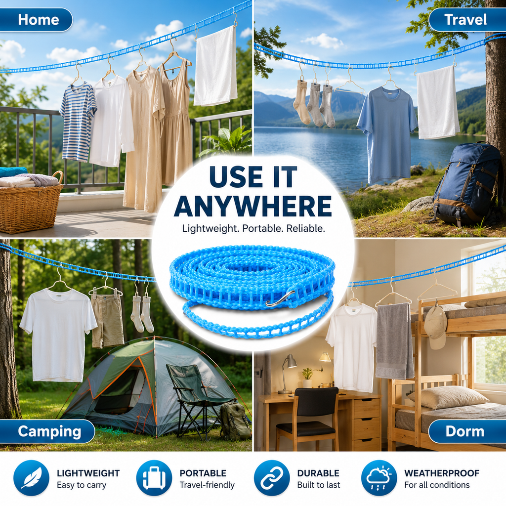 🔥Windproof Non-Slip Clothesline 👔