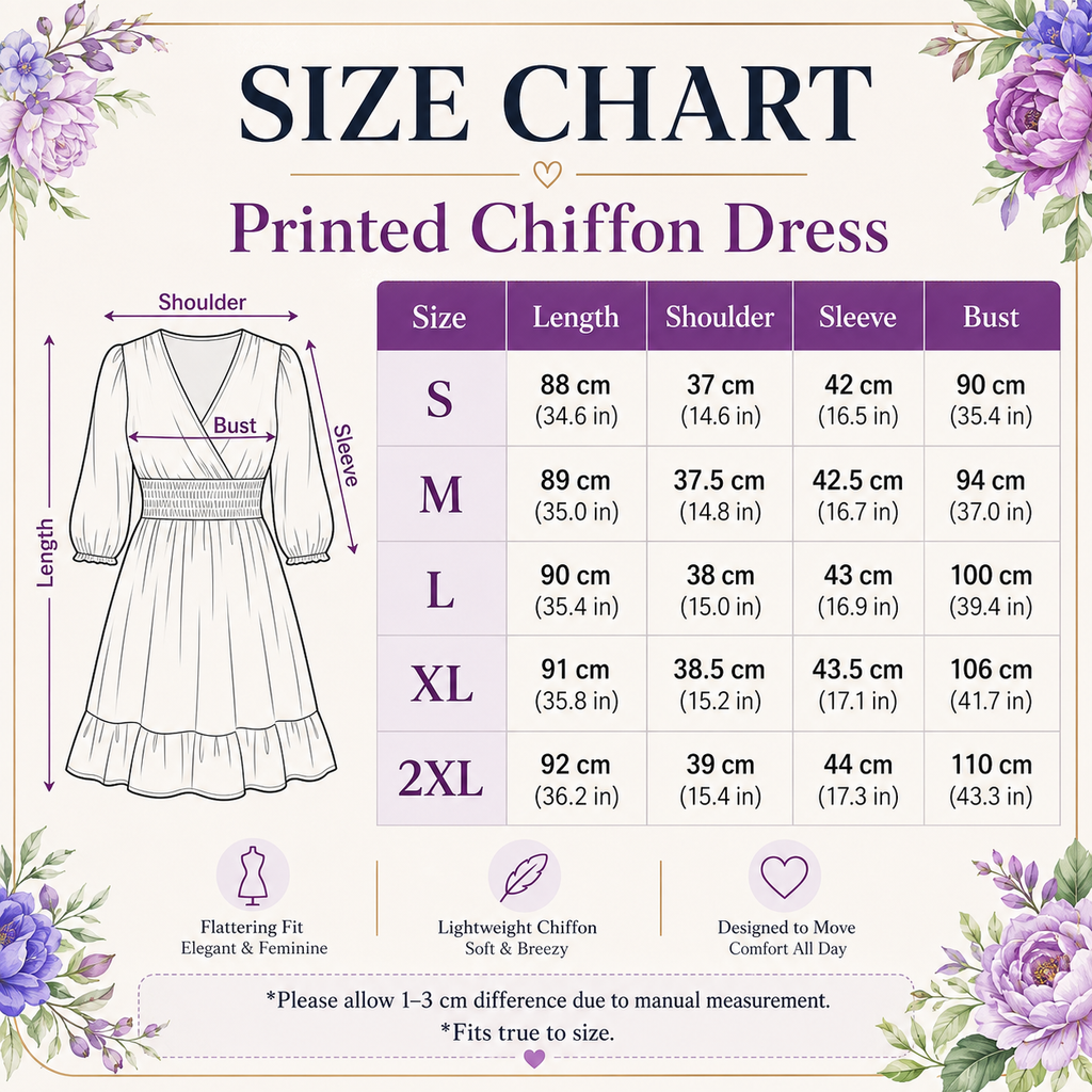 Floral V-Neck A-Line Dress – Smocked Waist, Ruffled Hem, Summer Ready 🌸