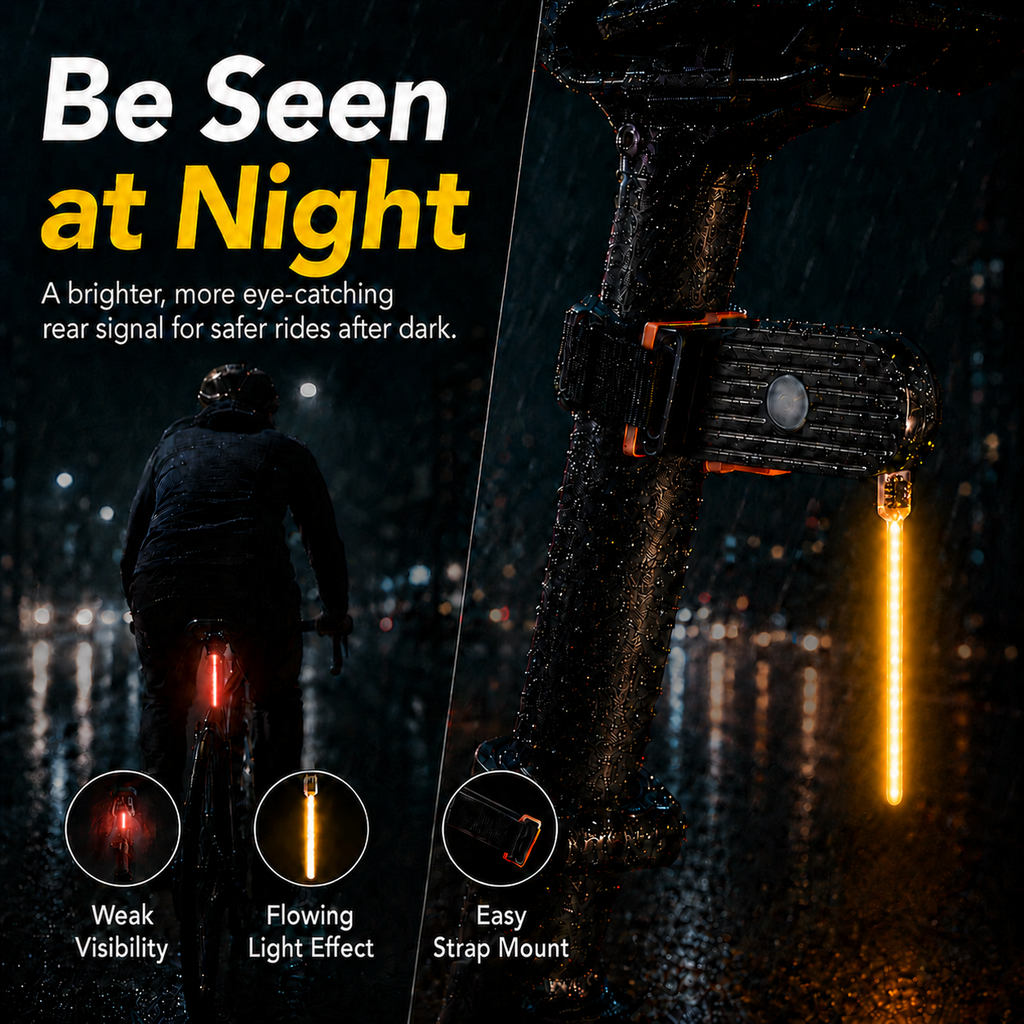 🚴‍♂️💡Flowing LED Bike Tail Light for Safer Night Rides